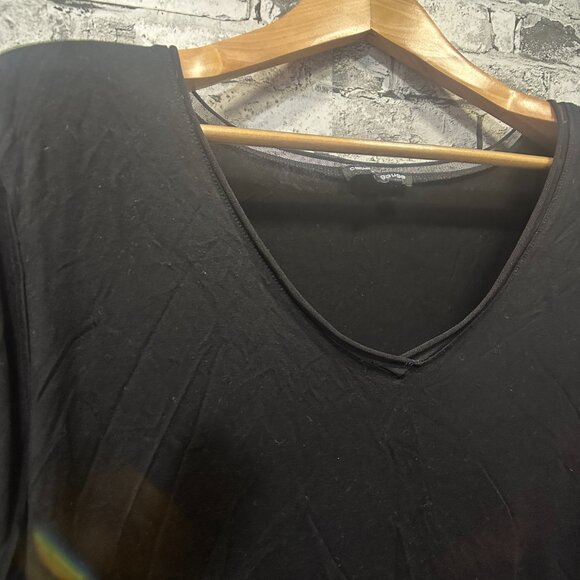 EUC Cable & Gauge Women's Thin Hi-Low Pointy Hem Tunic Dress Black Size 3X - Picture 4 of 13